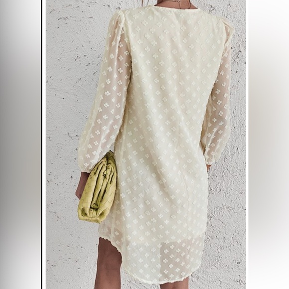 A Girl Thing Ivory Long Sleeve Dress - Picture 2 of 2